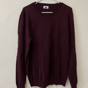 Men lightweight burgundy sweater